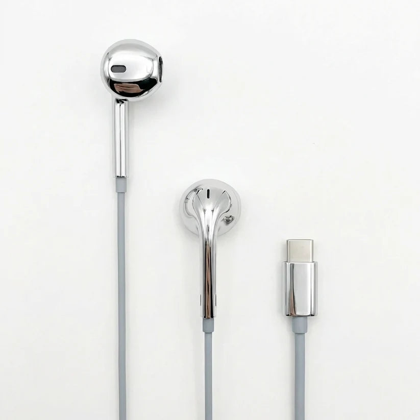 Chromed™ Chrome Wired Earbuds